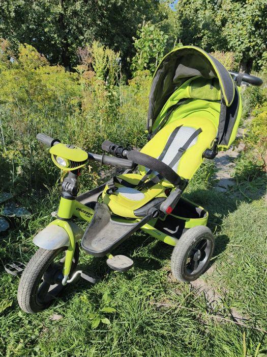 Продам велосипед Crosser T400 триколісний з батьківською ручкою, зелений для діток від 18 місяців