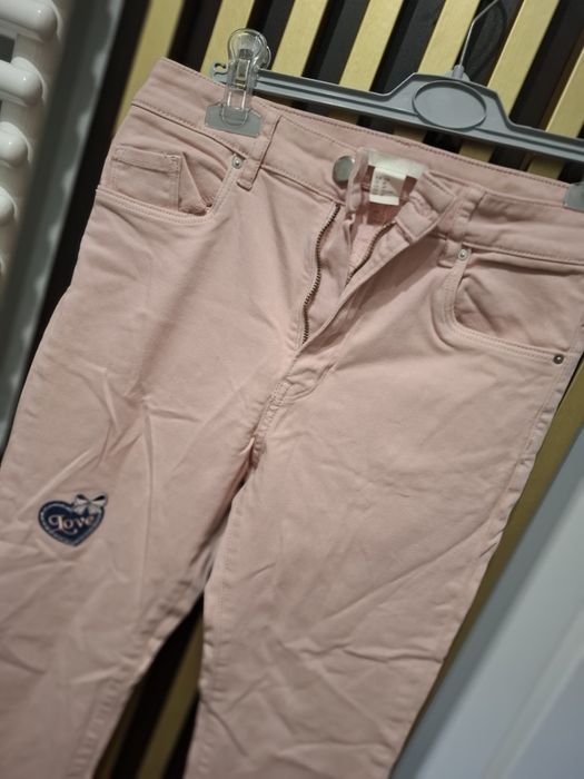 Spodnie pudrowy róż S