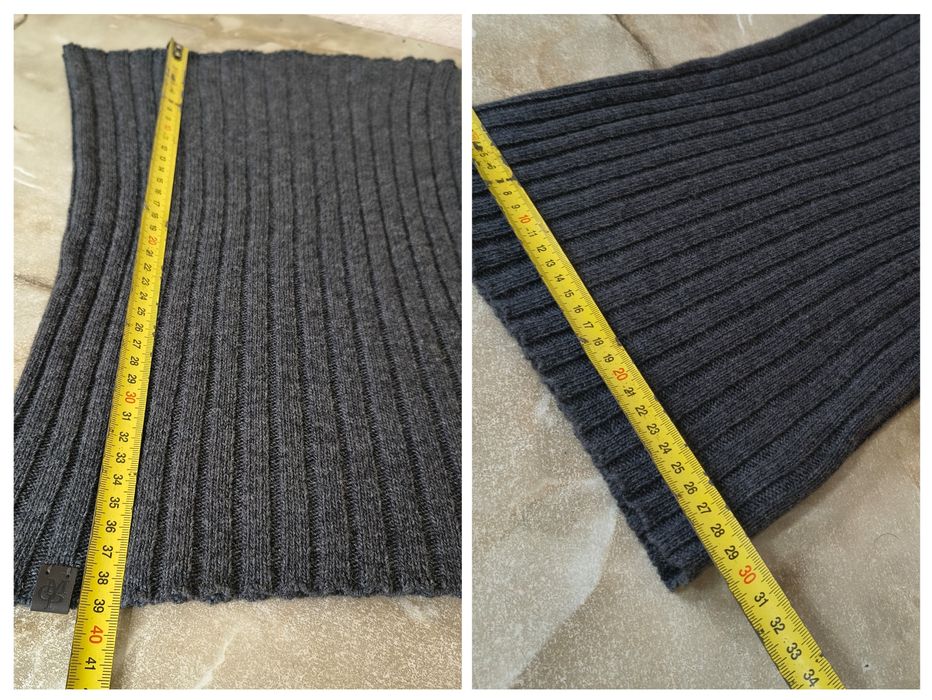 Брендовый серый вязаный снуд/шарф-хомут marc o polo