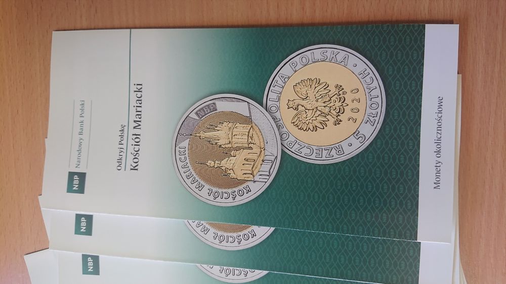 Foldery NBP 5zł kościół Mariacki