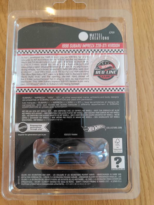 Hot Wheels Subaru Impreza 22B STI RLC