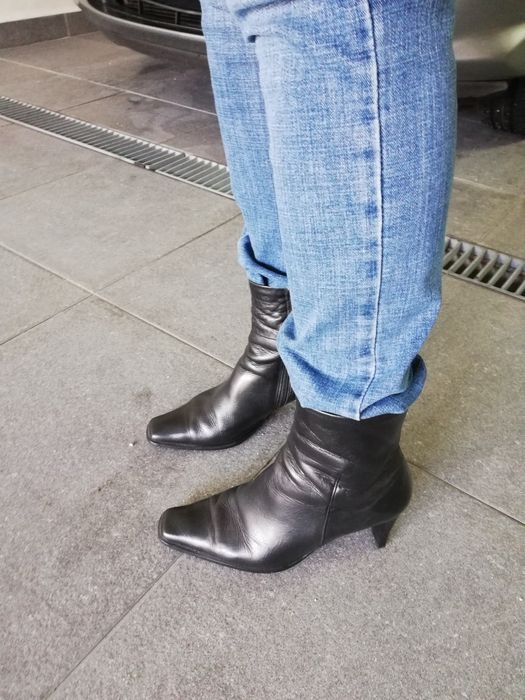 Botas de Salto em pele