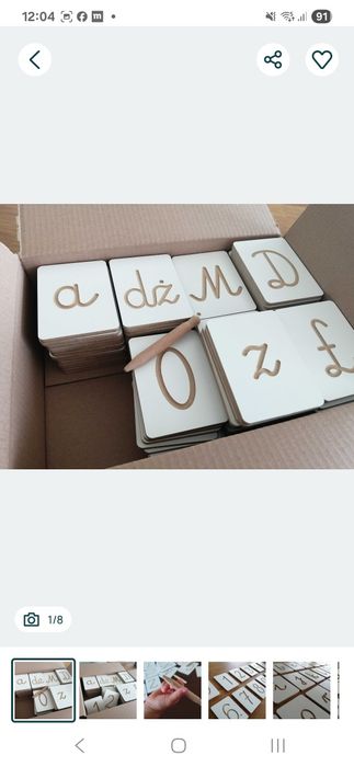 Tabliczki drewniane alfabet + gratis, producent
