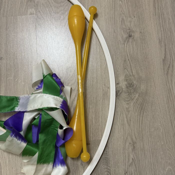 Набір для художньої гімнастики обруч булави стрічка