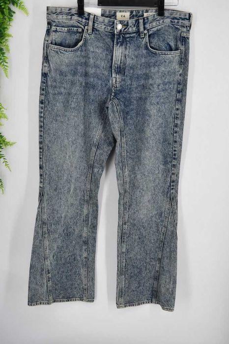 Jeansy marmurki C&A Flare W38 L34