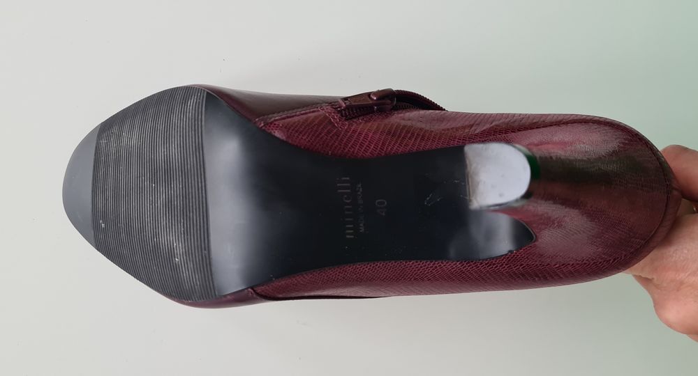 Botki Bordowe Minelli