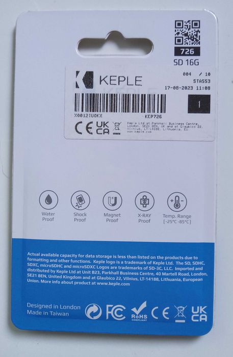 KEPLE Karta pamięci SD 16 GB