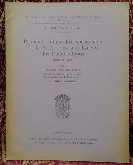 Primeira reunião sobre "Radioisótopos" 1960