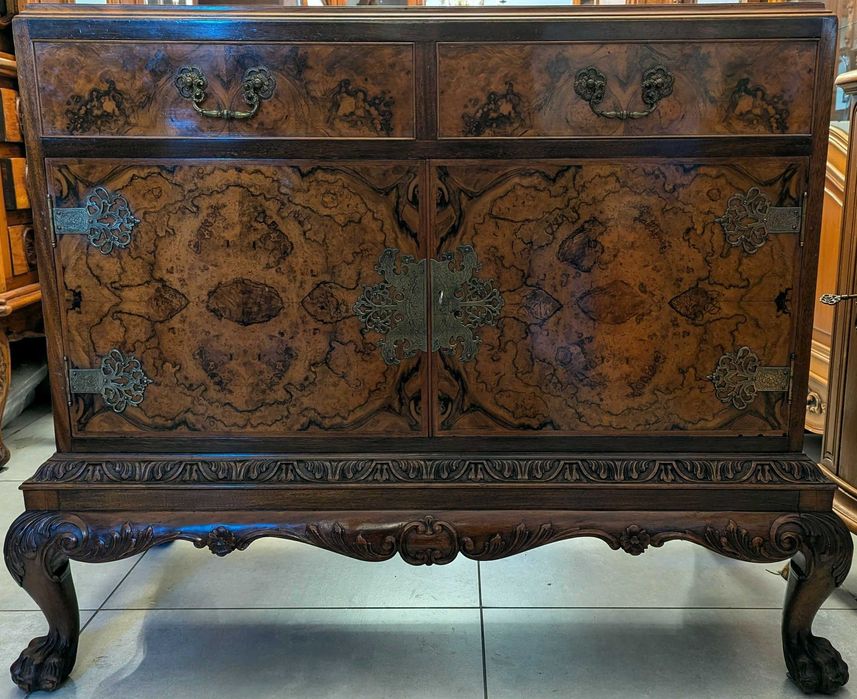 Bardzo piękna komoda na lwich łapach mahoń -sklep Dąbrowa Górnicza