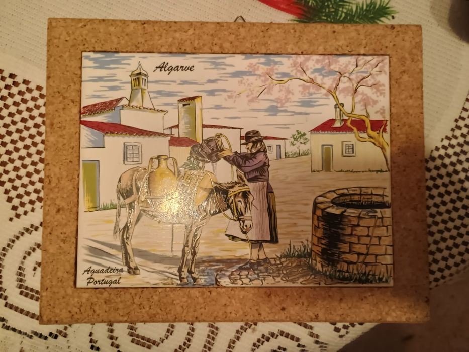 OKAZJA Ceramiczna płytka z ręcznym rysunkiem