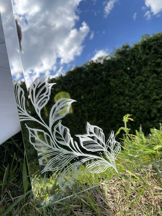 lustro ręcznie grawerowane