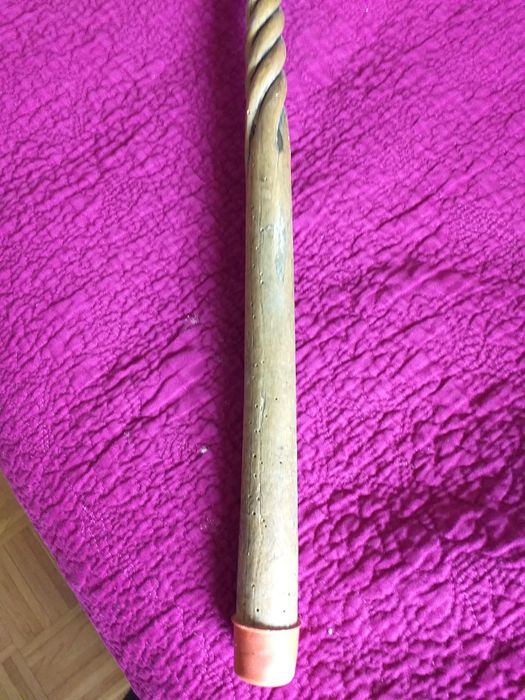 Bat do powozenia 130 cm, wiklina pleciona, antyk