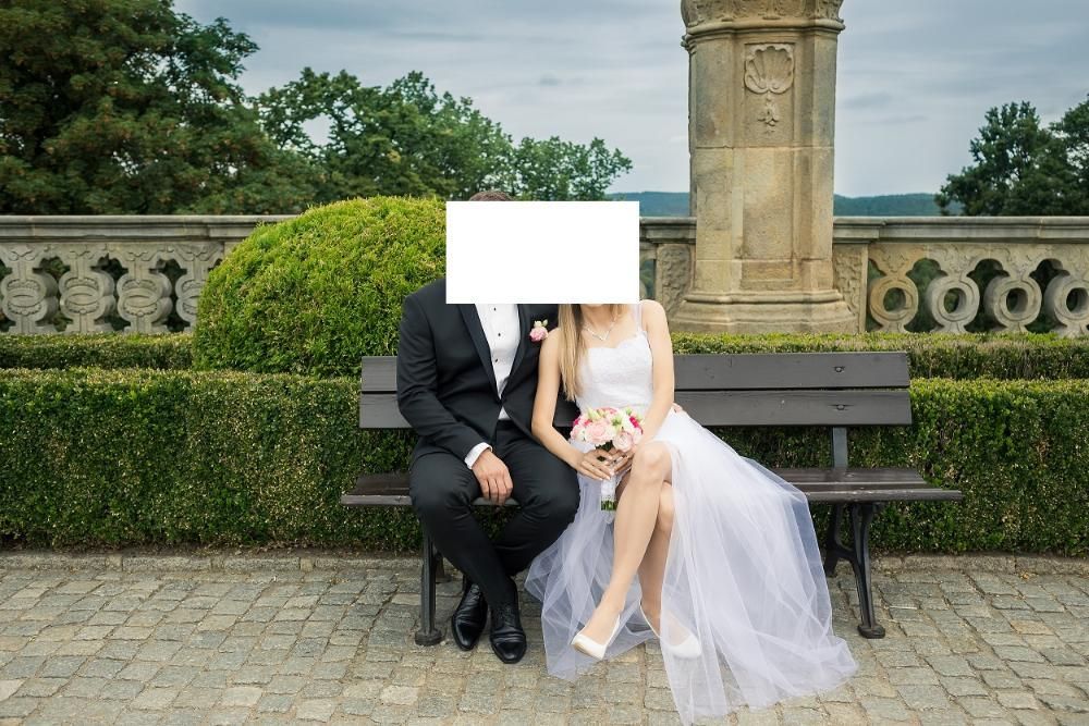 Suknia ślubna długa i krótka