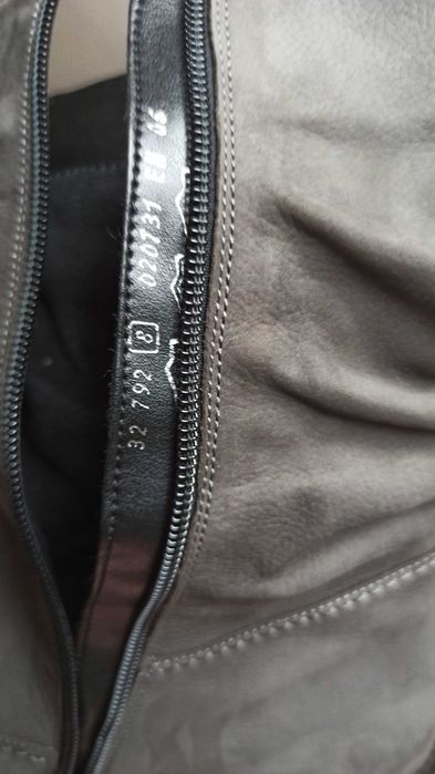 Szare skórzany kozaki botki Gabor 42 szerokie