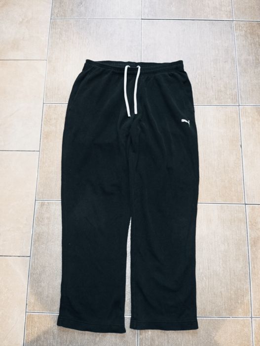 Spodnie czarne puma z szerokimi nogawkami baggy swag