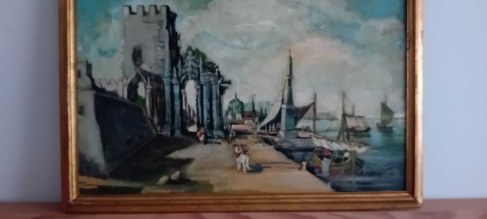 Quadro Antigo Pintura Original Assinada