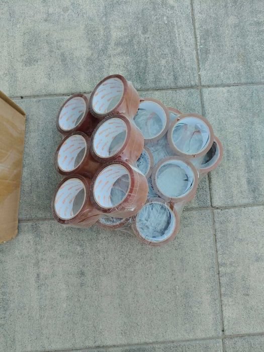 Taśma pakowa brązowa bezbarwna 54 rolki