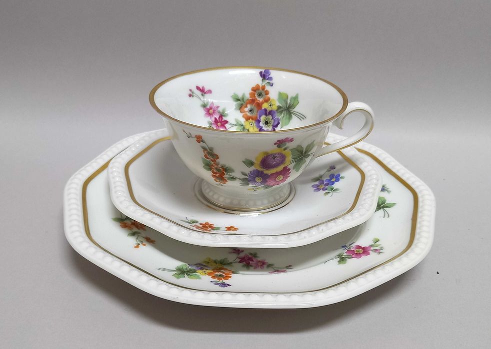 Zestaw śniadaniowy, herbata ( 200ml), Rosenthal Perlrand