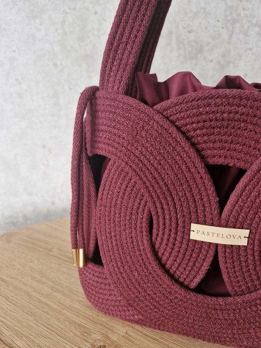 Torebka ze sznurka handmade