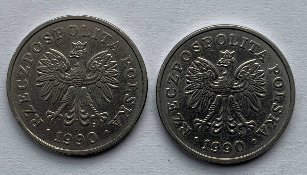 Moneta 50 zł.90 rok dwie sztuki cena za obie
