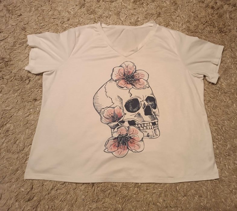 Bluzka bluzeczka T-shirt CZASZKA  4XL