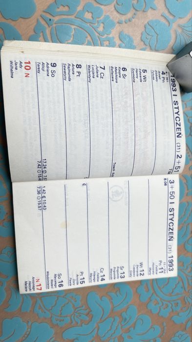 Kalendarz kieszonkowy 1993 terminarz informator oryginał PRL