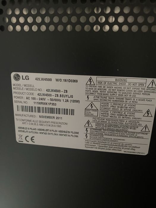 Tv LG com comando 110 cm