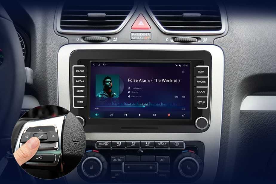 VW Passat / Passat CC / Tiguan / Golf – Radio Android 15 7” CarPlay Android Auto 1GB/16GB GPS Nawigacja Stacja Multimedialna WiFi Bluetooth PL