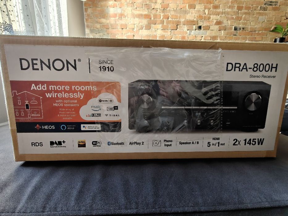 Amplituner stereo Denon DRA-800H 2x145W wzmacniacz subwoofer HDMI RCA