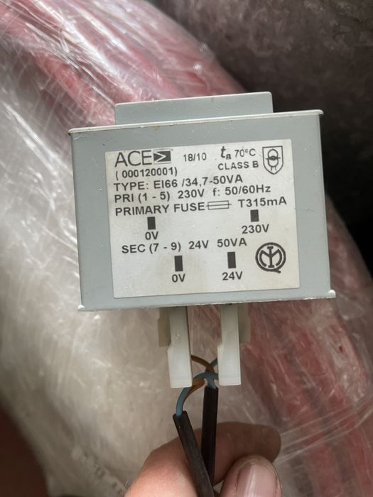 Трансформатор ace 24вольта.