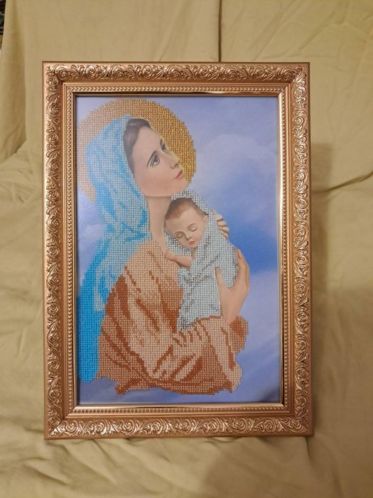 Ікона  з бісеру "Молитва матері" чекаю на ставки