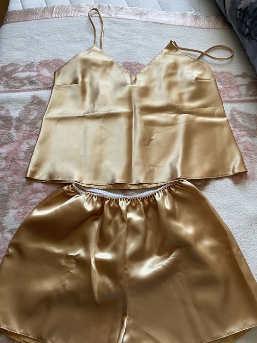 Komplet damski satynowy