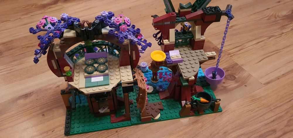 Lego elves 41075 drzewo elfów kryjówka USZKODZONE LIŚCIE