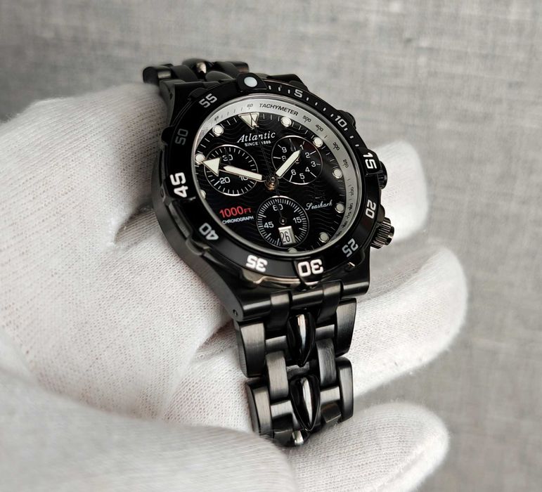 Чоловічий годинник Atlantic SeaShark Chronograph 300m Swiss Eta251.272
