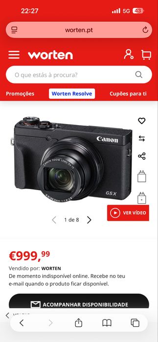 maquina fotografica canon g5x como nova