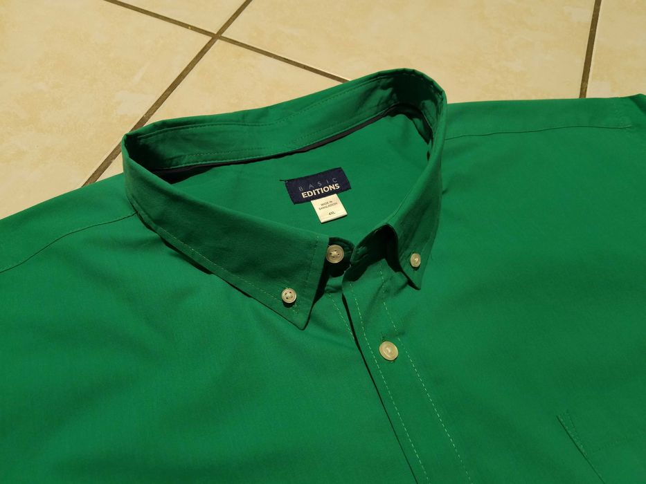 BASIC EDITIONS USA - NOWA! z Metkami Koszula Męska krótki rękaw - 5XL