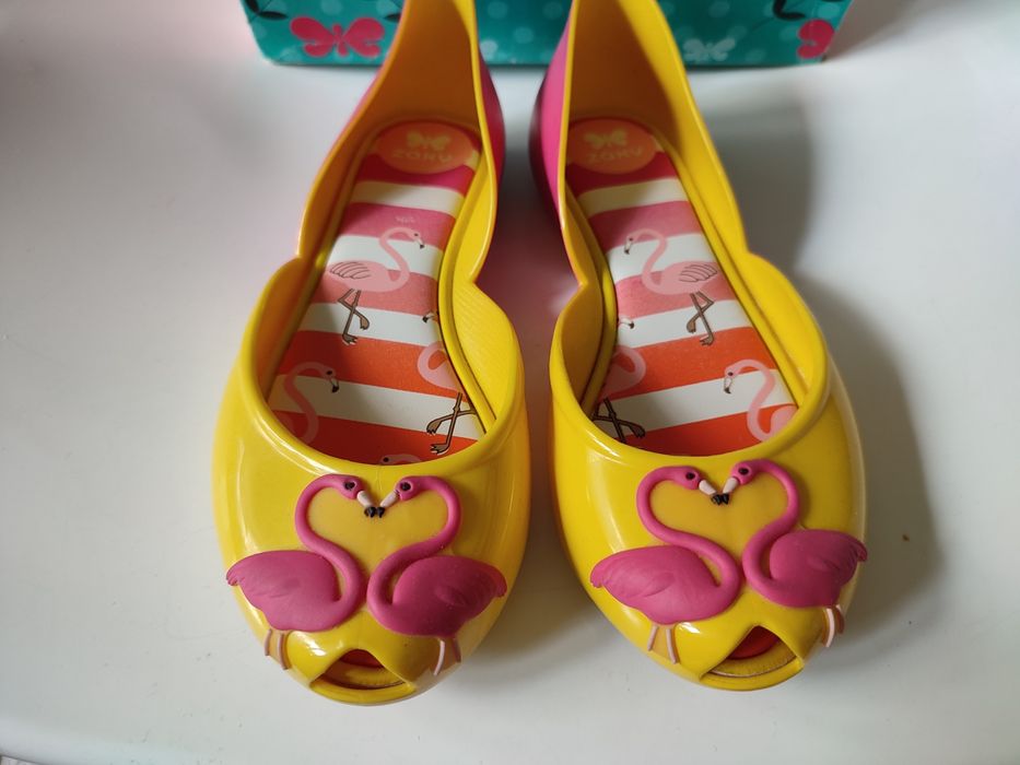 NOWE! Zapachowe Zaxy 33/34 baleriny miękkie buty balerinki flaming