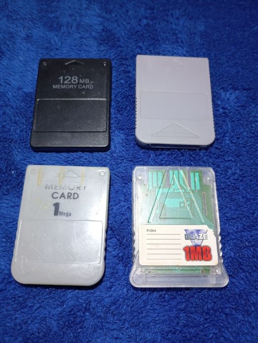 4 cartões memoria ps1 ps2