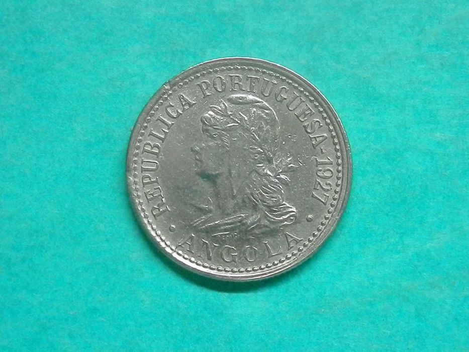 1236 - Angola: II Macutas (10 centavos) 1927 alpaca, por 10,00
