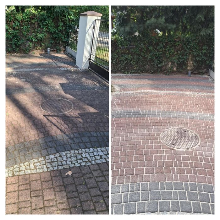 Usługi mycia kostki brukowej, elewacji, itp.