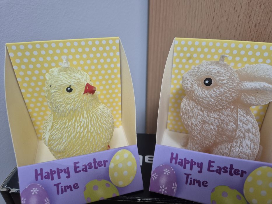 Świeczki wielkanocne jajko zajączek kurka