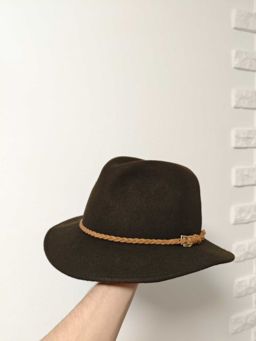 Капелюх р58 чоловічий фетровий мисливський хакі олива stetson фетровий