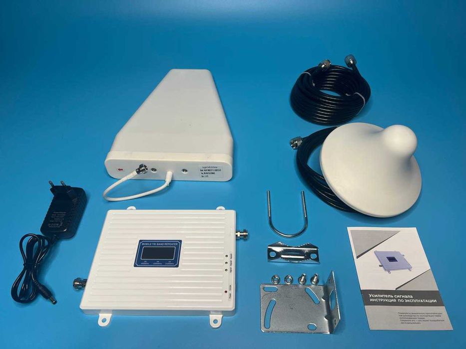 GSM репитер 3 диапазона 900 1800 2100, усилитель связи 3G 4G LTE