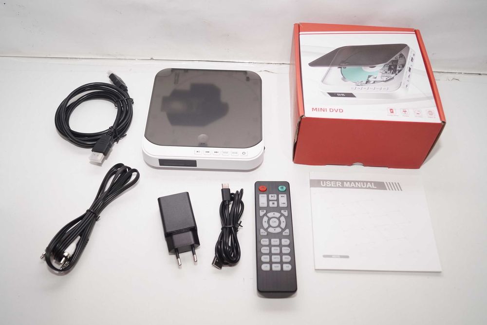 Mini odtwarzacz DVD kompaktowy CD MD115W HDMI USB TC AV