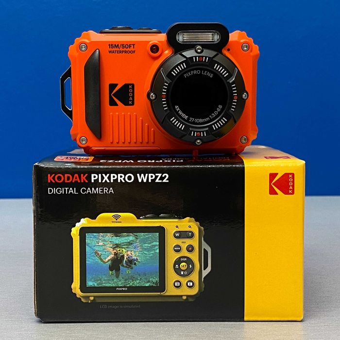 Kodak PixPro WPZ2 | 16.3MP | NOVA | Orange | 3 ANOS DE GARANTIA