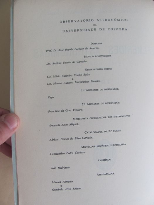 Raro - Efemérides Astronómicas para o ano de 1971