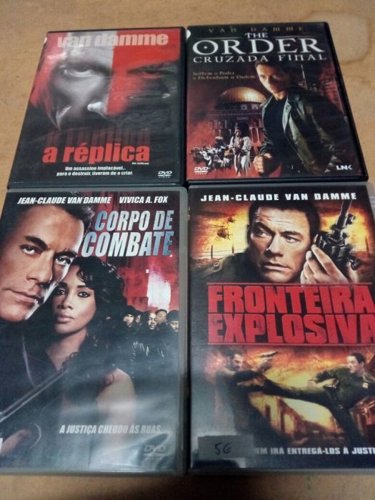 lote de 17 filmes van damme ,replica,cyborg