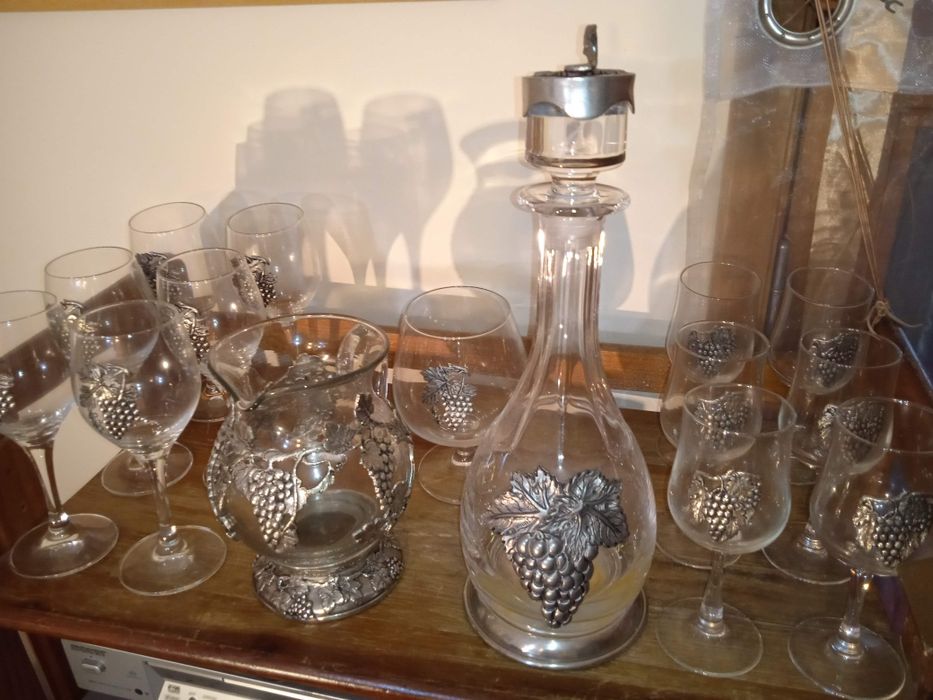 Jogo copos em estanho