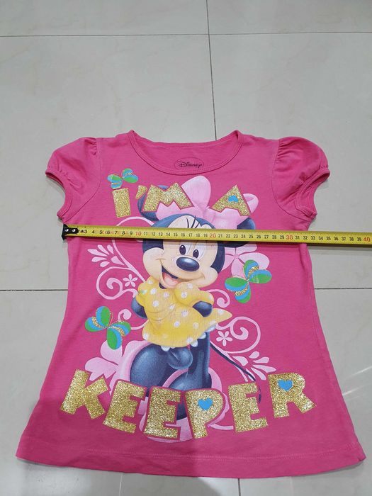 Myszka Miki t-shirt z brokatem dla dziewczynki rozmiar 110/116