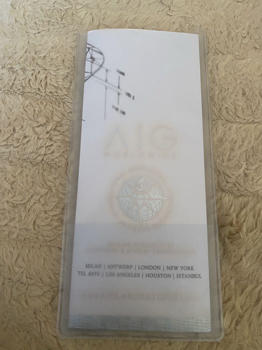 Naturalny diament 0.49 CT, certyfikat AIG